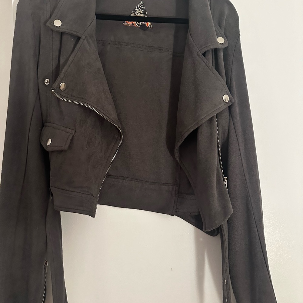 Gray Suede Jacket - image 2